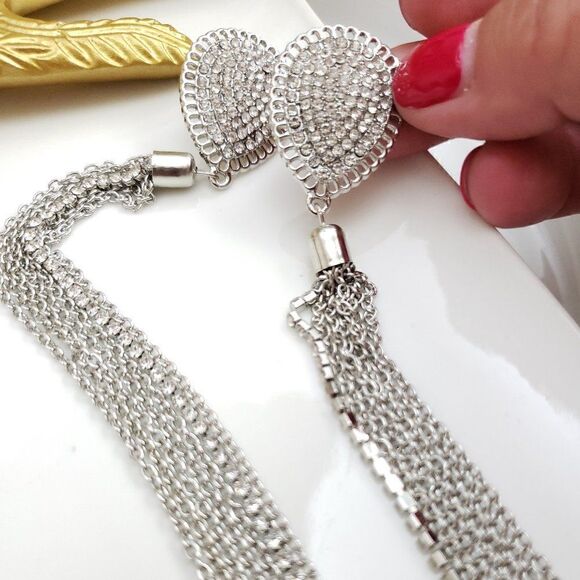 New! Zara Night Out Siler Tassel Post Earrings - Picture 9 of 13